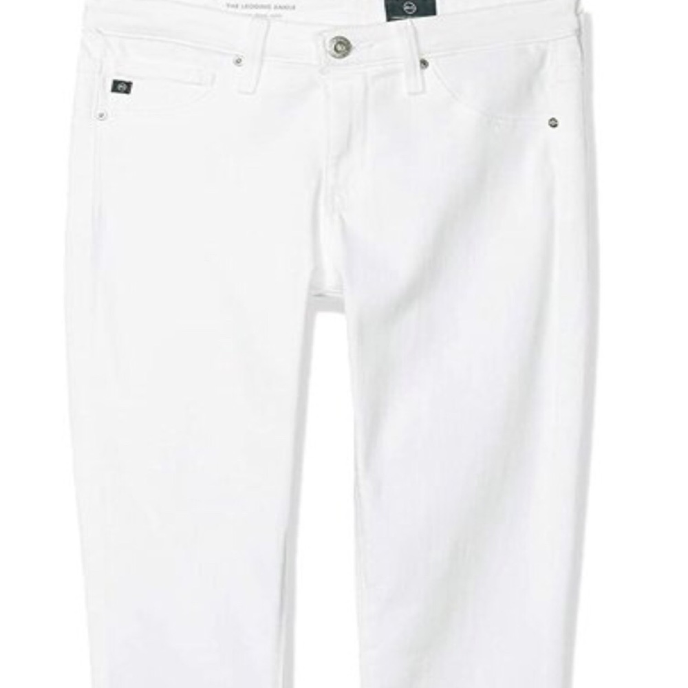 AG Adriano Goldschmied Stevie 28R Denim Skinny Pants Jeans Zipper White